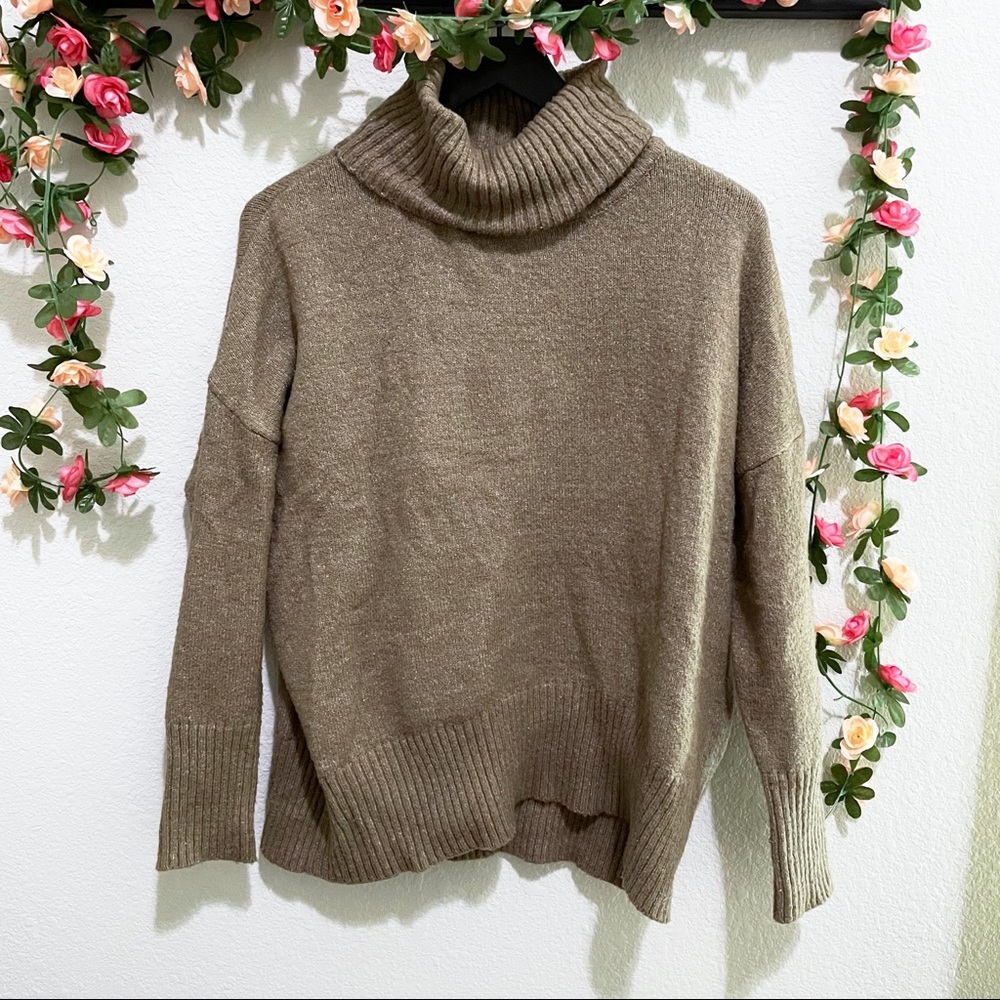 William Rast Turtle Neck Light Brown Sweater